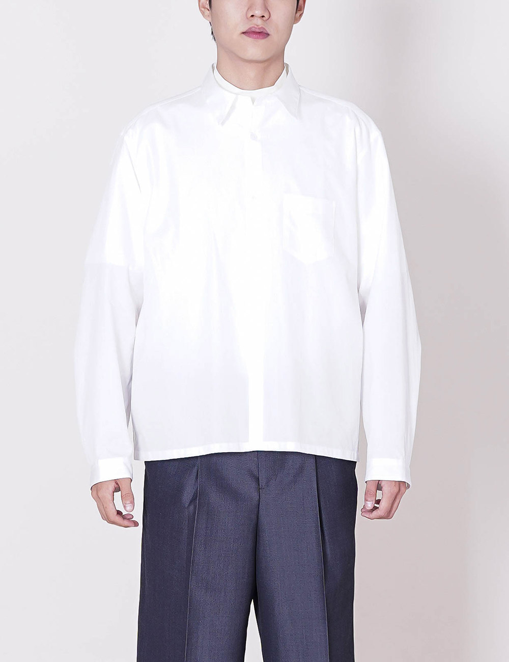 Crop Top Shirt (White)