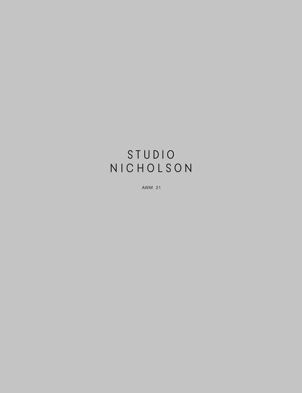STUDIO NICHOLSON 2021 FALL/WINTER LOOKBOOK