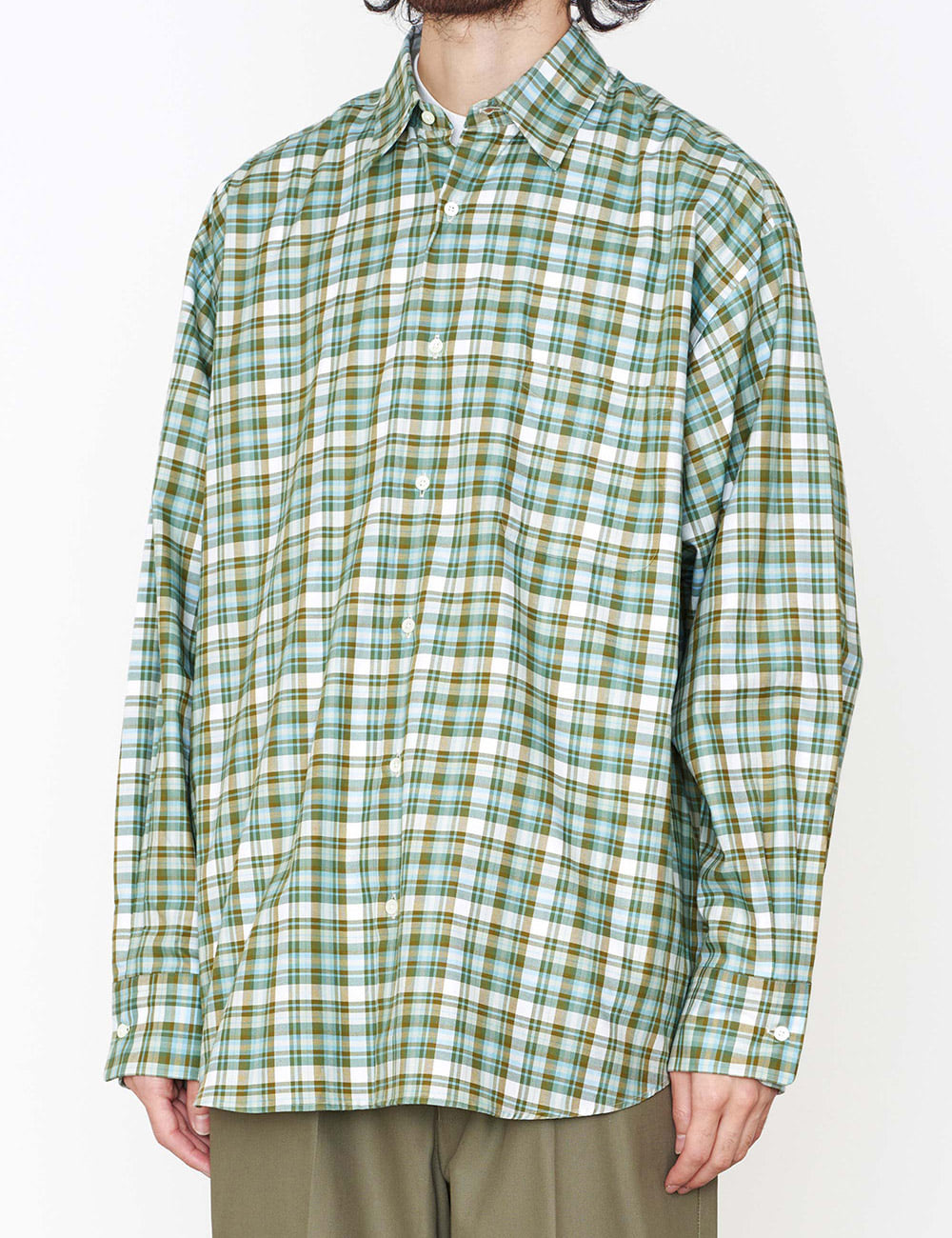 Soktas Organic Cotton Oxford New Comfort Fit Shirt (Olive x Saxe)