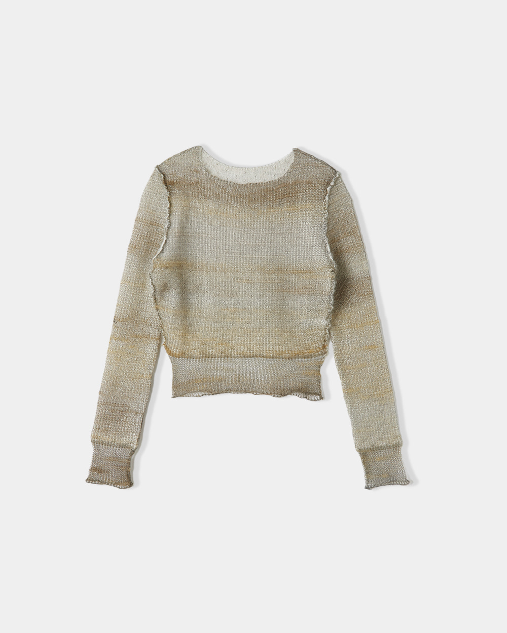 Double Mohair Cropped Tops (Beige)