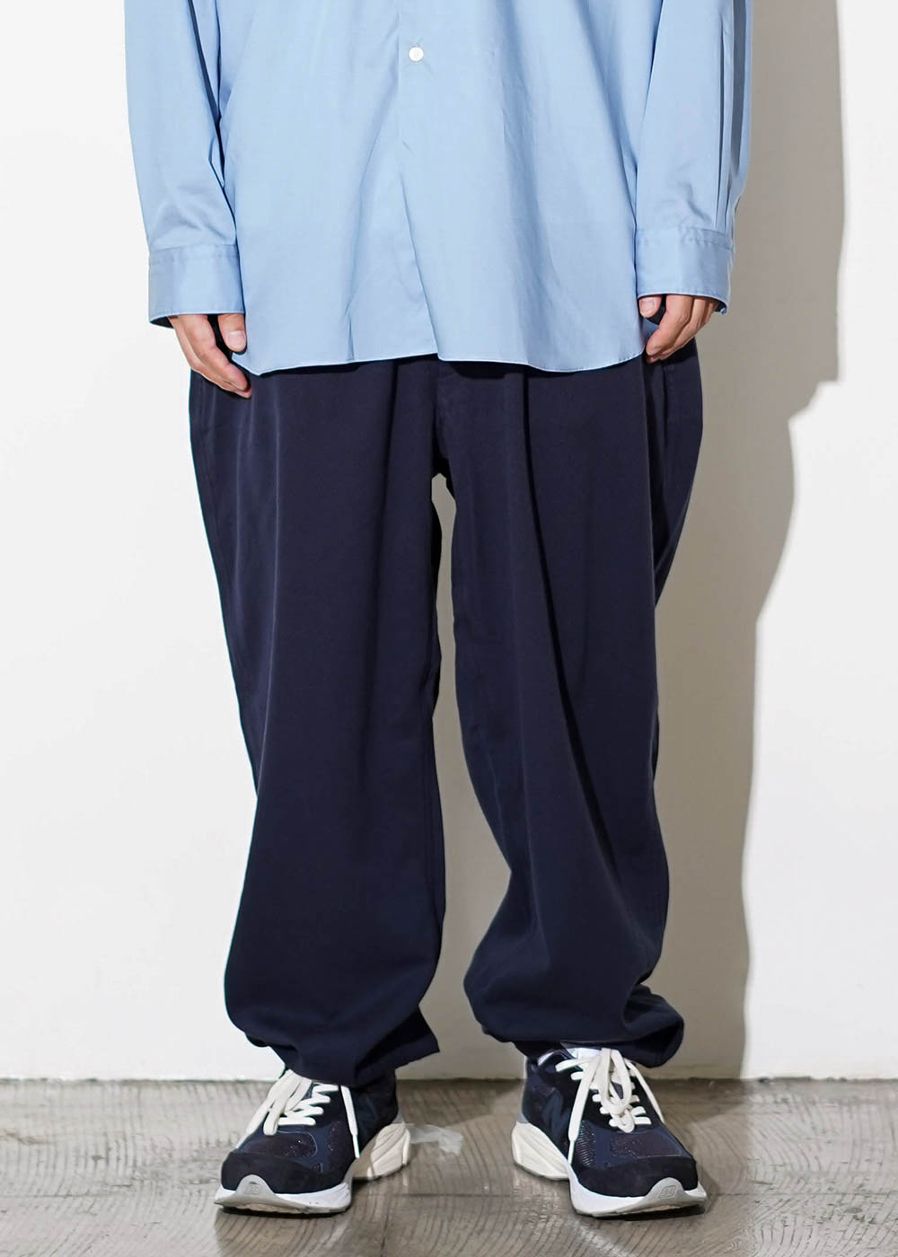 Cotton Wool Twill Track Pants (Navy)