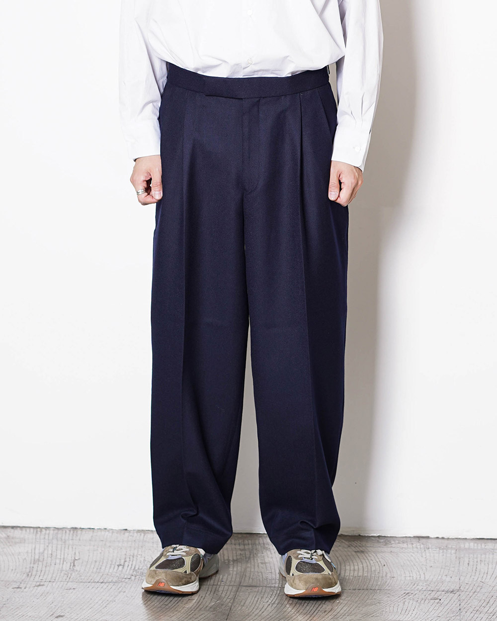 2 Tuck Wide Officer Pants (Navy)